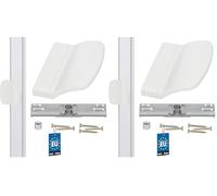 KOTARBAU chiusura per porta balcone pratica maniglia per porta balcone bianca sicura per fumatori effetto porta terrazza maniglia per balcone chiusura maniglia universale (Confezione da 2)