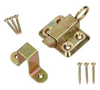 KOTARBAU® Chricchetto per Finestre a Vasistas 50x40mm Zincato Dorato per Chiusura Finestre Basculanti Fermo Solido Set