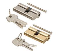 KOTARBAU Cilindro di chiusura 25/25 in ottone, cilindro profilato, serratura a cilindro di sicurezza, doppio cilindro in ottone ottone