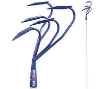 KOTARBAU® Coltivatore a mano con 5 denti e lame con manico in legno, 175 cm, per erbacce, attrezzi da giardino per la cura del giardino, coltivatore a mano, aratro a mano