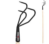 KOTARBAU® Coltivatore Manuale con 3 Denti Artiglio da Giardino in Acciaio con Manico in Legno 125 cm Sarchiello da Giardino Strumenti per il Giardinaggio Zappatrice Manuale Accessori da Giardino