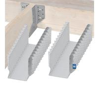 KOTARBAU® Confezione da 25, pezzi, Staffa per travi tipo A, 160 mm, giunto per travi in legno, per costruzione edile esterna