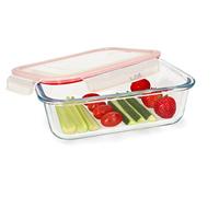 KOTARBAU® Contenitori rettangolari in vetro da 1000 ml con apertura nel coperchio per alimenti