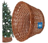 KOTARBAU® Copertura per Albero di Natale Ø 45 cm Naturale Supporto in Rattan Cesto Copri Base Albero Natale Vimini cesta Vaso Albero Natale Base Copri Albero Natale sotto Albero Legno