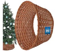 KOTARBAU® Copertura per Albero di Natale Ø 60 cm Naturale Supporto in Rattan Cesto Copri Base Albero Natale Vimini cesta Vaso Albero Natale Base Copri Albero Natale sotto Albero Legno