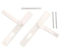 KOTARBAU® Coppia di pulsanti 72 mm con piastra lunga bianca per cilindro profilato moderno universale