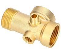 KOTARBAU® Distributore a 5 vie DN25 1" DN13 1/4" (pollici) in ottone per impianto di irrigazione domestico, caldaia a membrana, manometro