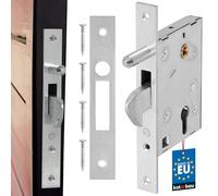KOTARBAU® F-60 Gancio serratura a mortasa per porta scorrevole Serratura per porte scorrevoli Piastra frontale con bullone guida Serratura scorrevole scorrevole Cancello resistente alla corrosione