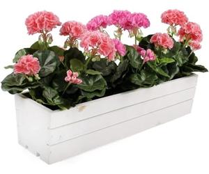 KOTARBAU® Fioriera per erbe aromatiche in legno, da balcone, 600 x 180 x 150 mm, colore bianco