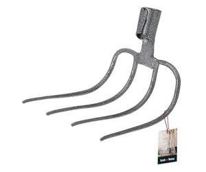 KOTARBAU® Forcone a 4 Denti in Acciaio Temprato Forchetta da Giardino Forca da Giardino Strumenti Manuali Attrezzi Accessori da Giardino