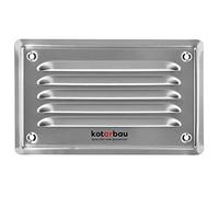 KOTARBAU® Griglia Aerazione Quadrata - Acciaio Inox - 16.5x10 cm - Argento - Griglia Ventilazione - con Rete Anti Insetti - Resistente Alla Corrosione