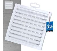 KOTARBAU® Griglia di ventilazione 150 x 150 mm, chiudibile, in plastica, con protezione dagli insetti, griglia di chiusura, griglia di ventilazione, per far entrare e uscire aria, griglia, ventilatore