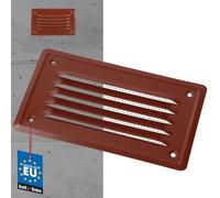 KOTARBAU® Griglia di ventilazione 165 x 100 mm con rete rosso mattone aerazione areazione metalica da sovrapporre