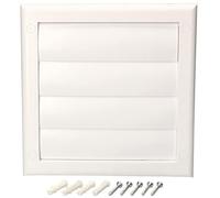 KOTARBAU® Griglia di ventilazione con lamelle richiudibili, colore bianco, diametro 125 mm