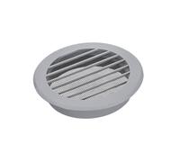 KOTARBAU® Griglia di ventilazione, diametro 100 mm, griglia di ventilazione con protezione dagli insetti, rotonda, griglia di ventilazione grigia, in plastica, per condotto di ventilazione, scarico e