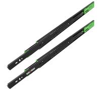 KOTARBAU® Guide per cassetti, 550 mm, estraibili per cassetti, in acciaio, colore nero, con sistema di estrazione, guide telescopiche