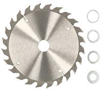 Kotarbau® Lama per sega in metallo duro per taglio del legno, a 24 denti, con diametro da 140 mm + anelli riduttori