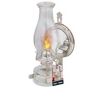 KOTARBAU® Lampada a petrolio in vetro con specchio, in nichel, lampada da campeggio, lampada a olio di petrolio, lampada a cherosene, lanterna vintage, lampada da campeggio, balcone, accessori a