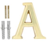 KOTARBAU® - Lettera “A” in ottone, 10 cm, per case, residenze, alberghi, appartamenti, monumenti e lapidi, 100% ottone