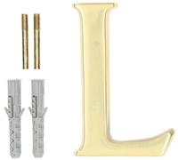 KOTARBAU® - Lettera “L” in ottone, 10 cm, per case, residenze, alberghi, appartamenti, monumenti e lapidi, 100% ottone