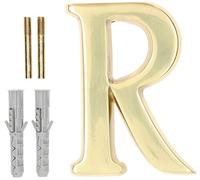 KOTARBAU® - Lettera “R” in ottone, 10 cm, per case, residenze, alberghi, appartamenti, monumenti e lapidi, 100% ottone
