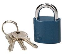 KOTARBAU® - Lucchetto in ghisa, 25 mm, per antifurto, universale, con alloggiamento blu