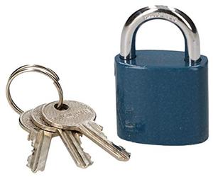 KOTARBAU® - Lucchetto in ghisa, 30 mm, per antifurto, universale, con alloggiamento blu