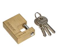 KOTARBAU® - Lucchetto monoblocco in ottone, 50 mm, con bullone, antifurto, serratura a arco in acciaio temprato