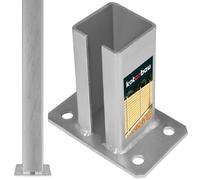 KOTARBAU® Manicotto a vite per pali 70 x 70 mm in acciaio zincato a caldo, per pali in cemento, supporto per pali per travi in legno quadrato