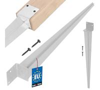 KOTARBAU Manicotto per pali, lunghezza 600 mm, supporto ideale per costruzioni, zincato, ancoraggio a terra