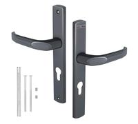 KOTARBAU® Maniglia per porta, 72 mm, cilindro profilato, in alluminio, universale, maniglia per porta, colore antracite, porta interna, maniglia per porta esterna