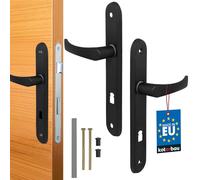 KOTARBAU® Maniglia per Porta 72 mm, Destra e Sinistra, Colore Nero - per Camera da Letto