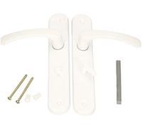 KOTARBAU® Maniglia per porta 72 mm sinistra destra WC bianco piastra lunga in alluminio