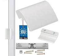 KOTARBAU Maniglia per porta del balcone, in alluminio, argento, maniglia per porta del balcone, sicura per fumatori e porte, chiusura universale