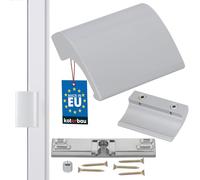 KOTARBAU Maniglia per porta del balcone, in alluminio, argento, maniglia per porta del balcone, sicura per fumatori e porte, chiusura universale