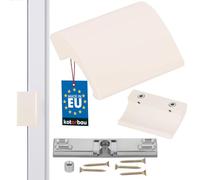 KOTARBAU Maniglia per porta del balcone, in alluminio bianco 9001, maniglia per porta del balcone, sicura per fumatori e porte di chiusura, universale, colore bianco RAL 9001