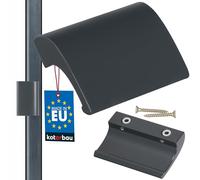 KOTARBAU Maniglia per porta del balcone, in alluminio, colore grigio antracite, maniglia per porta del balcone DE LUXE, sicura per fumatori e porte di chiusura, maniglia universale