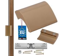 KOTARBAU Maniglia per porta del balcone, in alluminio e bronzo, maniglia per porta del balcone, sicura per fumatore, maniglia universale (bronzo anodizzato, F4)