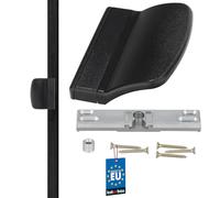 KOTARBAU Maniglia per porta del balcone, pratica maniglia per porta del balcone, colore nero, sicura, per fumatori e terrazze, maniglia per chiudere, universale