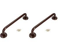 KOTARBAU® Maniglia per vasca da bagno 300 mm marrone maniglia per doccia supporto per montaggio a parete supporto per montaggio a parete per anziani bagno aiuto nel bagno (Confezione da 2)