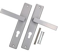 KOTARBAU® Maniglia PZ 72 mm targa lunga argento con viti di montaggio