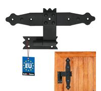 KOTARBAU - Nastro a croce centrale da 240 mm, con carrucola di serraggio, per finestre e finestre, verniciato a polvere, colore: nero, cerniere per mobili, porte