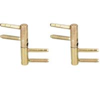 KOTARBAU Nastro per foratura 14/16/20 mm, in ottone, universale, per porta di casa, robusto, con testa cilindrica regolabile (14 mm), oro (Confezione da 2)