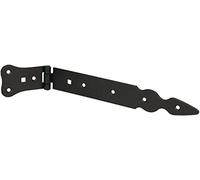 KOTARBAU Nastro per ricarica, 250 mm, cerniera per porta, gancio a croce, cerniera per porta, nero, antiruggine, robusto