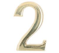 KOTARBAU® Numero "2" ottone autoadesivo 5 cm in ottone per porte di casa