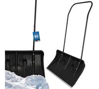 KOTARBAU® Pala da Neve con Ruote 80 cm con Profilo in Alluminio e Manico in Metallo - Spazzaneve ECO Nero