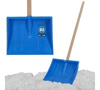 KOTARBAU® Pala da Neve per Bambini - Plastica - 25x20 cm - Blu - Badile con Manico Legno - Paletta Neve Bambini - Mini Pala - per Giocare All'Aperto