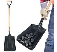 KOTARBAU® Pala per carbone con manico in legno, 1180 x 290 mm, in acciaio, per barbecue, pala con manico lungo in legno