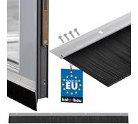 KOTARBAU® Paraspifferi Sottoporta - Alluminio - 1 m - Argento - 60 mm - Sottoporta Anti Insetti - Lunga Durata - Protezione Insetti - Spazzola Anti-insetti e Anti-spifferi - Avvitabile