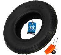 KOTARBAU® Pneumatico Carriola - 2 PR - Gomma - ⌀ 39 cm - Nero - Copertone per Ruota Carriola - Resistente - Facile da Montare - per Giardino Edilizia Agricoltura